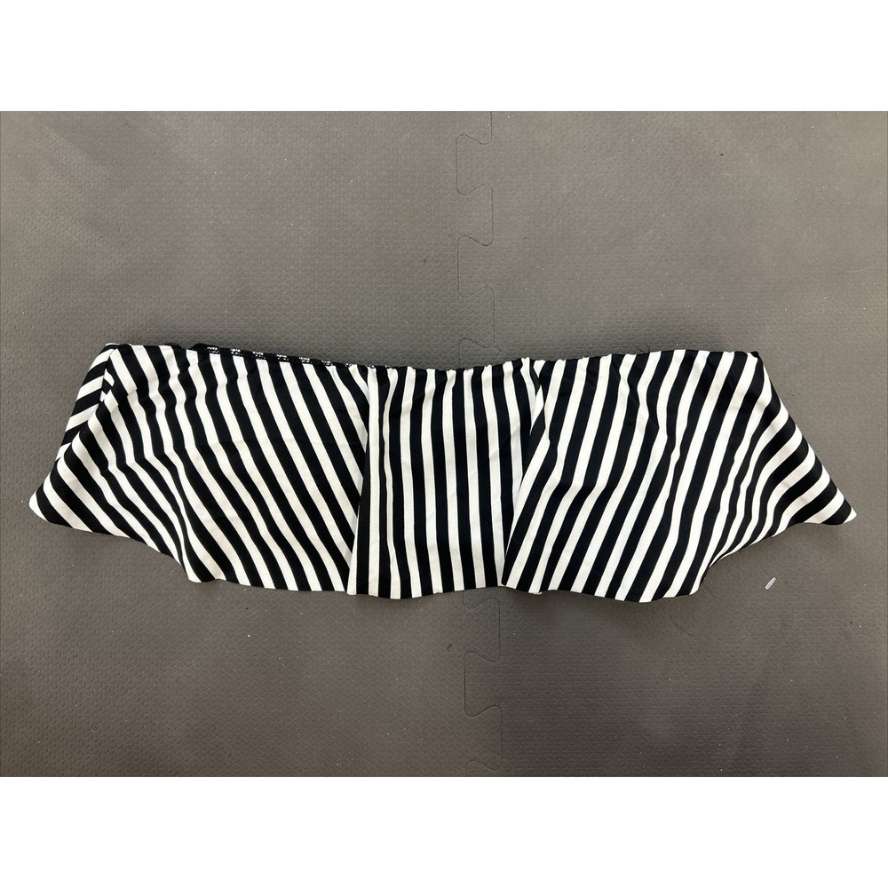 Hurley Women's Swimsuit Two Piece Bikini Black & White Bandeau Top & Bottoms Med - Picture 5 of 16